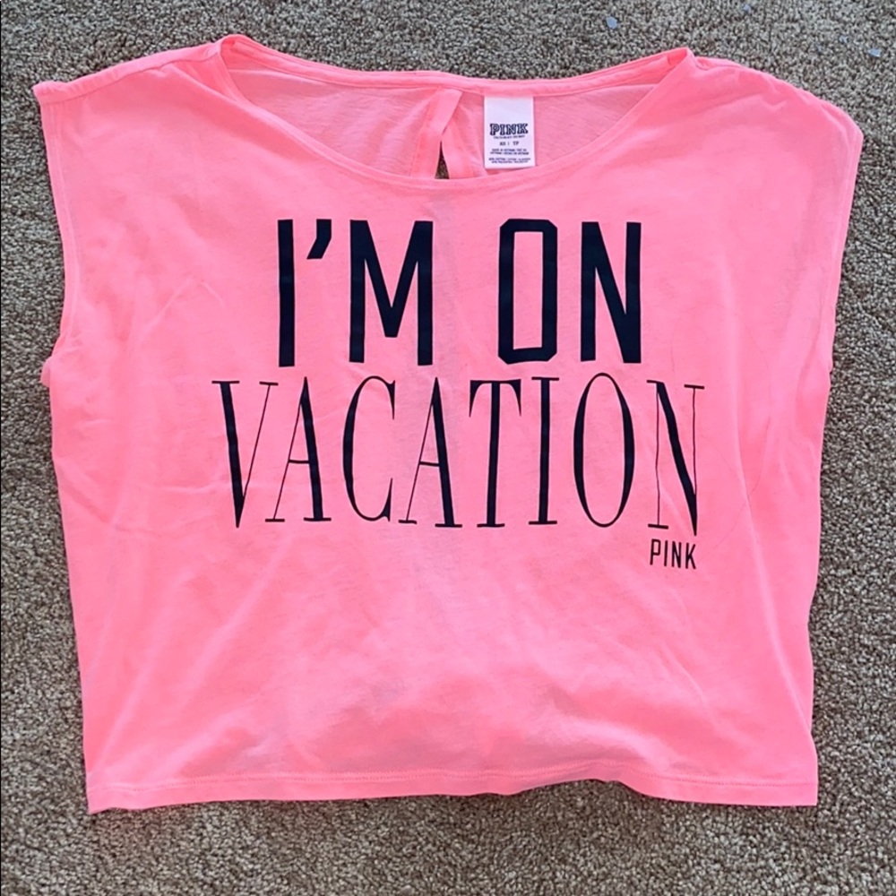 PINK Tie Crop Top